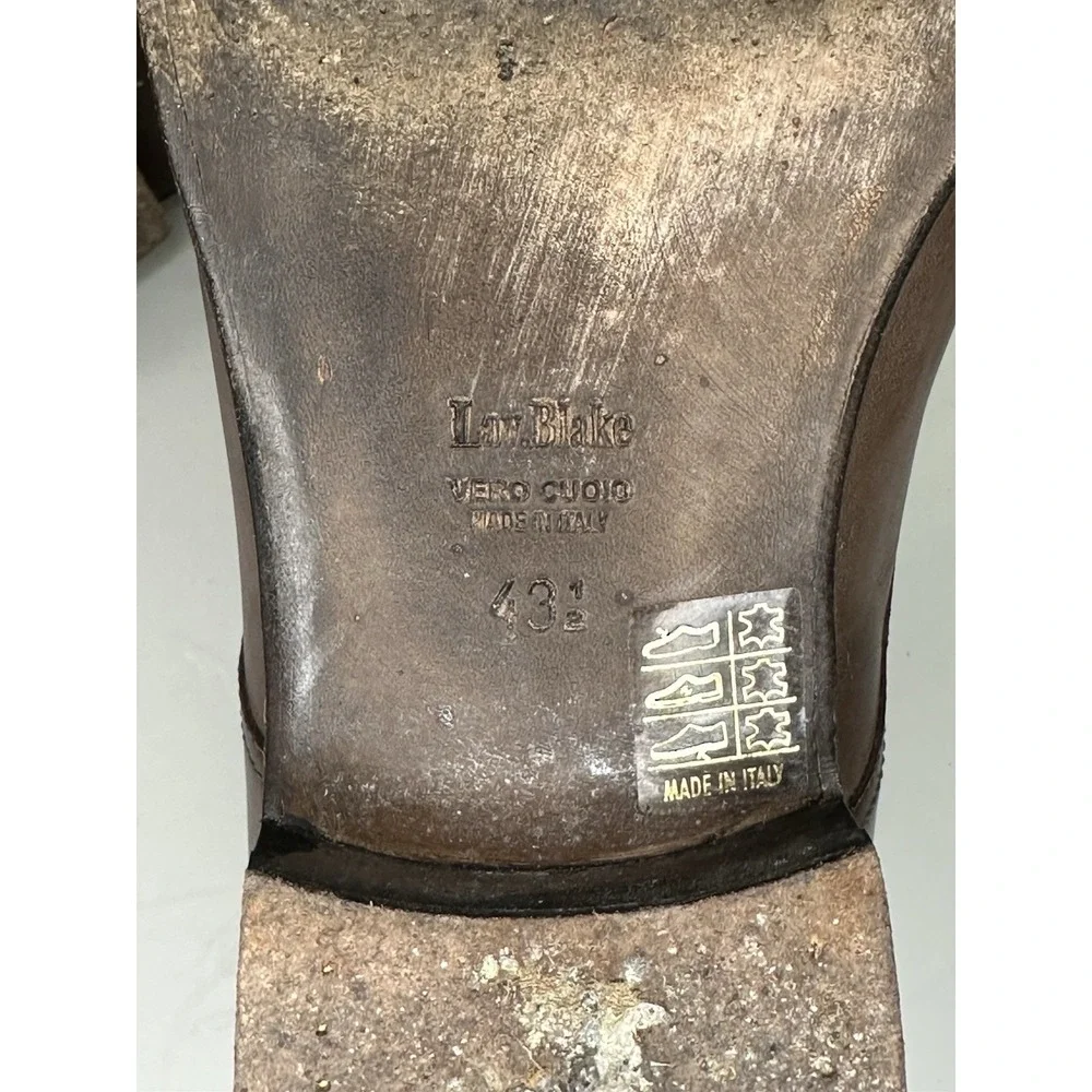 Lavorazione Blake Vero Cuoio, Made in‎ Italy, Brown Leather Dress Shoes, 43.5